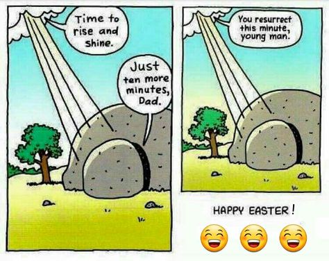 Easter Jesus Resurrection  humor funny April Ideas, Easter Jokes, Bible Jokes, Easter Funny, Christian Comics, Catholic Humor, Church Memes, Church Humor, Religious Humor