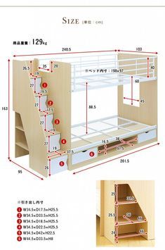 Beds With Stairs, Beds King, Bunk Bed Rooms, Kids Bed Design, Bunk Bed Plans, Loft Bed Plans, Diy Loft Bed, Diy Bunk Bed, Bunk Beds Built In