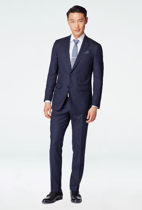 Tried-and-true, the Tipton Navy Suit is a perfect all-rounder you can wear anywhere, in any season. Spring Groomsmen, Guys Suits, Cars Wedding, Custom Suits Men, Men Tuxedo, Western Suit, Navy Suits, Mens Suits Modern, Dad Style