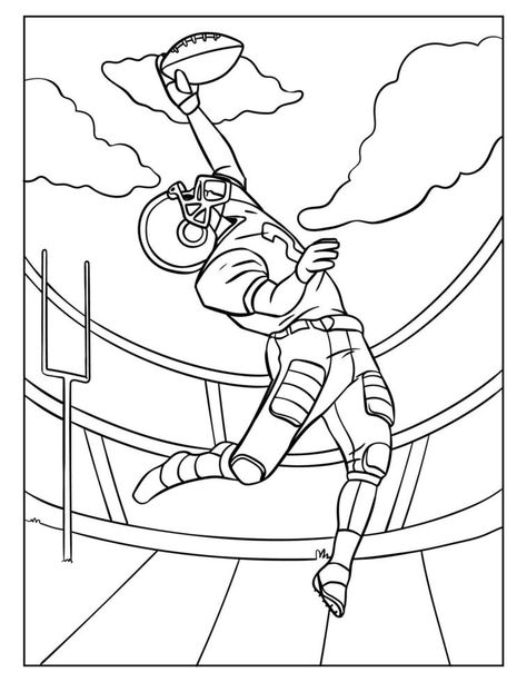 Football Coloring, Football Coloring Pages, Super Mario Coloring Pages, Sports Coloring Pages, School Coloring Pages, Coloring Calendar, Coloring Pages For Boys, Coloring Page Ideas, Cool Coloring Pages