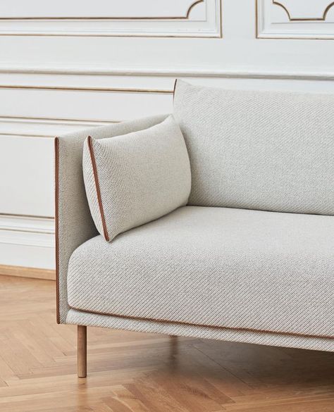 The new Silhouette Sofa designed by GamFratesi. See more of the Silhouette Sofa and new products from GamFratesi next week in Milan at… Patchwork Furniture, Spacious Sofa, Modern Upholstery, High Design, Three Seater Sofa, Sofa Upholstery, Sofa Seats, Furniture Details, Ikea Furniture