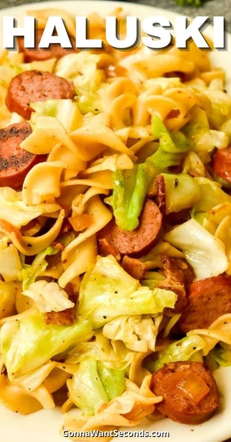 Haluski Fried Cabbage And Noodles With Sausage, Cabbage Egg Noodles, Star Noodle Recipes, Sausage Cabbage And Noodles, Egg Noodles And Cabbage, Cabbage Sausage Noodles Recipes, Cabbage And Egg Noodles, Egg Noodle And Sausage Recipes, Noodle And Cabbage Recipes