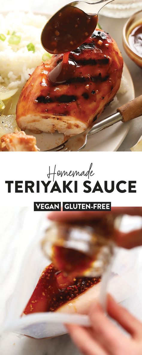 Our easy teriyaki sauce is kid friendly and made with just 4 basic ingredients. PS: it's gluten free friendly and vegan, too! Easy Teriyaki Sauce, Easy Teriyaki Sauce Recipe, Best Teriyaki Sauce, Gluten Free Teriyaki Sauce, Make Teriyaki Sauce, Gluten Free Sauces, Teriyaki Sauce Recipe, Teriyaki Recipe, Fit Foodie Finds