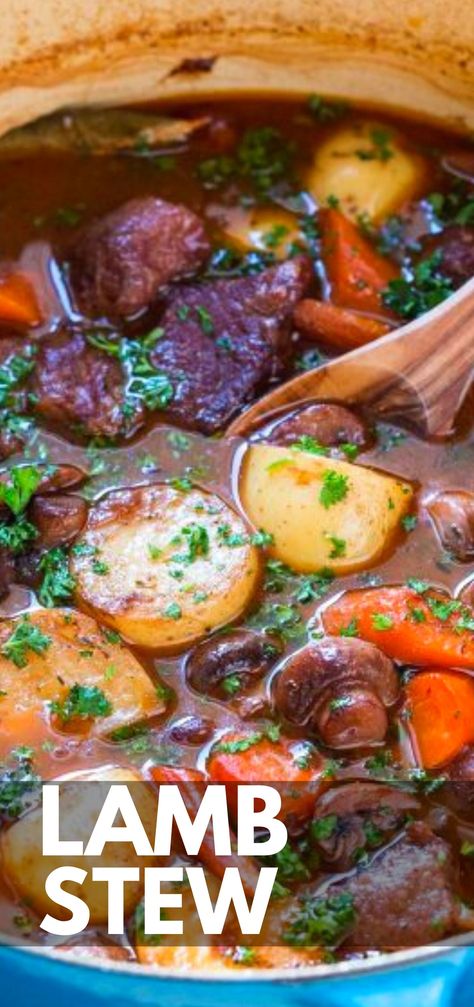 Lamb Stew Recipes, Lamb Dinner, Crockpot Recipes Beef Stew, Crockpot Stew, Beef Stew Crockpot, Lamb Dishes, Lamb Stew, Slow Cooker Beef Stew, Most Satisfying