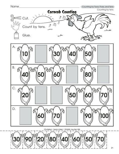 Counting by tens exercise Count By Tens, Counting By Tens, Counting In 5s, Counting By 5's, Counting Objects, Education Templates, Tens And Ones, Counting On, Skip Counting