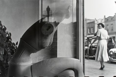 Wilmington, North Carolina 1950 [Mannequin Looking at a Woman] by CCNY Libraries, via Flickr Robert Frank, Elliott Erwitt, Eliot Erwitt, Elliott Erwitt Photography, Marc Riboud, Stephen Shore, Richard Serra, Wilmington North Carolina, Steve Mccurry