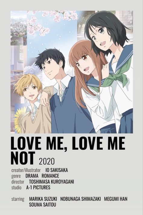 Love Me, Love Me Not Minimalist Poster! Love Is Hard, Best Romance Anime, Anime Suggestions, Film Posters Minimalist, Film Anime, Anime Videos, Animes To Watch, Poster Anime, Minimalist Posters