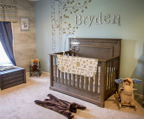 Woodland Nursery - the leaves on the tree have messages from family members to baby. So sweet! Baby Deer Nursery, Baby Boy Room Colors, Boy Nursery Colors, Baby Boy Room Themes, Boy Room Themes, Baby Boy Nursery Colors, Boy Nursery Themes, Baby Boy Nursery Themes, Baby Boy Bedroom