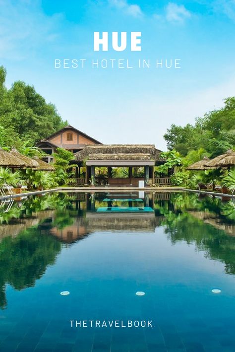 Are you looking for a peaceful, relaxing and beautiful hotel in Hue, Vietnam? This is the one!  Pillgrimm Village is all worth the visit and is affordable too. Besides that you should read our guide of the most see places to discover in Hue. Vietnam Hotels, Hue Vietnam, Stunning Nature, Beautiful Hotels, Sustainable Lifestyle, Vietnam Travel, Hotel Design, Hotels Design, Us Travel