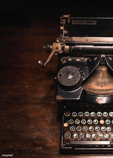 Old typewriter on a wooden table | premium image by rawpixel.com / Jack Anstey Typewriter Wallpaper, Dark Academia Iphone, Dark Academia Iphone Wallpaper, Machine Aesthetic, معرض فني, Old Typewriter, Lexa Y Clarke, Writing Machine, Retro Typewriter