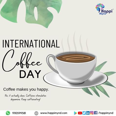 Did you know caffeine has some cognitive perks? It boosts alertness, energy and feelings of wellbeing. Coffee increases your serotonin and dopamine levels too! A mental kick of happiness! But, overuse has its disadvantages too! Happi International Coffee Day #internationalcoffeeday #coffeelover #caffeine #coffeholic #love #coffeebreak #coffeevibes #takebreak #relax #selfcare #enjoylife #mentalhealth International Coffee Day, International Coffee, Coffee Day, Coffee Break, Enjoy Life, Coffee Lover, Are You Happy, Did You Know, Make It Yourself