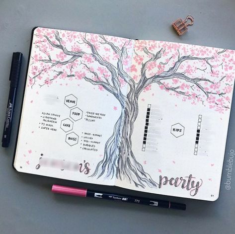 Pink Bullet Journal, Journal D'inspiration, Bullet Journal Headers, Bullet Journal Spreads, Bullet Journal 2019, Bullet Journal Cover Page, Bullet Journal Weekly Spread, Journal Spreads, Bullet Journal Mood