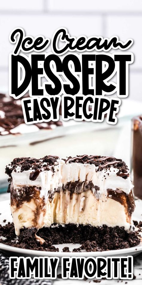 Desserts Using Ice Cream Sandwiches, Ice Cream Dessert Recipes Easy, Buster Bar Ice Cream Dessert, Ice Cream Desserts Easy, Ice Cream Dessert Recipes, Ice Cream Sandwich Dessert, Ice Cream Dessert Recipe, Icebox Cakes, Cool Whip Desserts