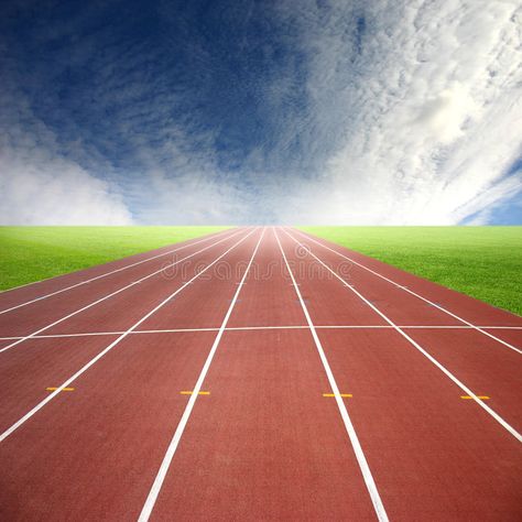 Running track. A deserted athletic running track in a green field , #Ad, #deserted, #track, #Running, #athletic, #field #ad Athletics Track, Track Running, Stadium Lighting, Running Shoes Design, Running Race, Running Track, Under Armour Running, Painted Background, Starting Line