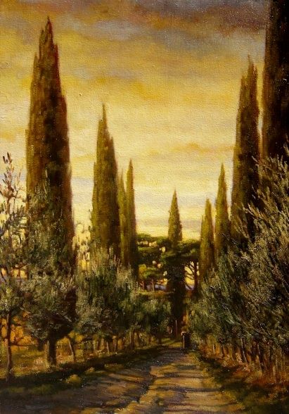 Love the perspective and the poplars.. (Caroline Zimmermann - Painting in Oil) http://carolinezimmermann.com/collections/126505 Tuscan Art, Tuscany Landscape, Poppy Fields, Tuscan Landscaping, Toscana Italia, Italian Landscape, Countryside Landscape, Colourful Art, Fall Watercolor