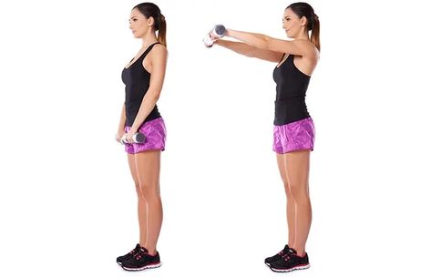 15 Best Shoulder Exercises For Women Shoulder Exercises For Women, Dumbbell Shoulder Press, Best Shoulder Workout, Upper Back Muscles, Tricep Kickback, Shoulder Exercises, Back Fat Workout, Lose Arm Fat, Front Raises