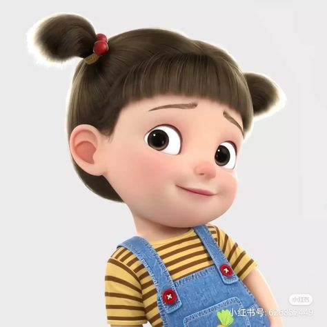 Cartoon Girl, Big Eyes, Cartoon Character, Hair