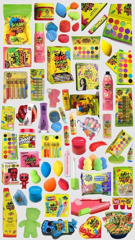 Sleepover Snacks, Preppy Makeup, Cosmetics Photography, Sour Patch Kids, Sour Patch, Skin Care Items, Patch Kids, Makeup Brands, Sweet Snacks