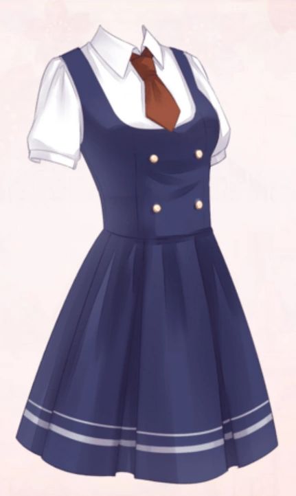 Timi's Uniform-Blue | Love Nikki-Dress UP Queen! Wiki | Fandom Academy Uniform, Love Nikki, Burgundy Tie, Fashion College, Manga Clothes, Dress Design Drawing, Blue Vest, Clothing Design Sketches, Pleat Skirt