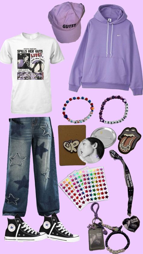 Idea de outfit para el guts tour 💜🪩✨🪻Hombre/mujer/etc 🫶 #oliviarodrigo #gutstour #gutsoutfit #men #women #aestehtic #sour #gutstouroutfits #gutsalbum #foryou #livies Concert Outfit Men, Mens Outfit Inspiration, Olivia Rodrigo, Concert Outfit, Outfit Inspirations, Fashion Outfits, Mens Outfits, Concert, How To Wear