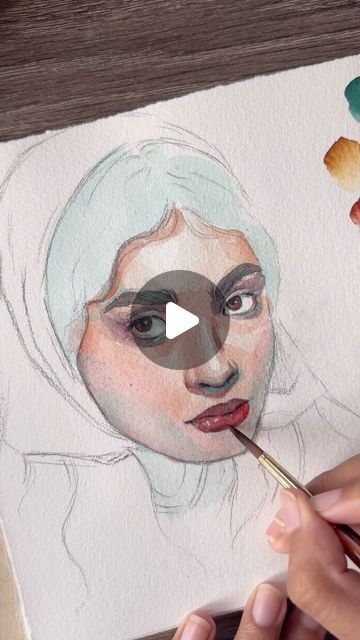 Watercolor Face Tutorial, Watercolor Portrait Tutorial, Watercolor Face, Portrait Tutorial, Watercolor Portraits, Portrait Painting, Drawing Tutorial, Something New, Watercolor Art