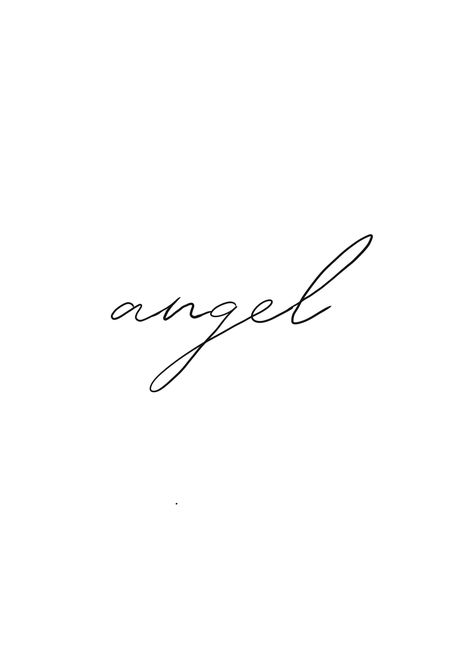 Angel Word Tattoo For Women, Angel Font Tattoo, Angel Text Tattoo, Angel Lettering Tattoo, Angel Writing Tattoo, Angel Tattoo Word, Angel Word Tattoo, Angel Name Tattoo, Angel Font