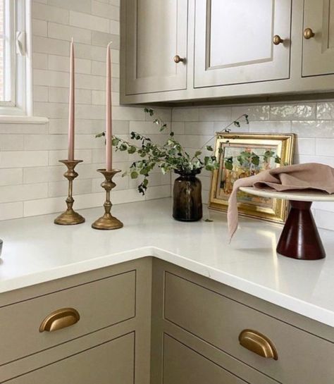 3 Reasons To Choose Greige Kitchen Cabinets Brass Handles Cream Kitchen, Mushroom Kitchen Cabinets Gold Hardware, Grey Kitchen Brass Hardware, Gray Cabinet With Brass Hardware, Kitchens With White Cabinets And Brass Hardware, Sage Green Kitchen Cabinet Handles, Antique Brass Cabinet Hardware The Home Depot, Aged Brass Handles Kitchen, Brass Cabinet Pulls Amazon