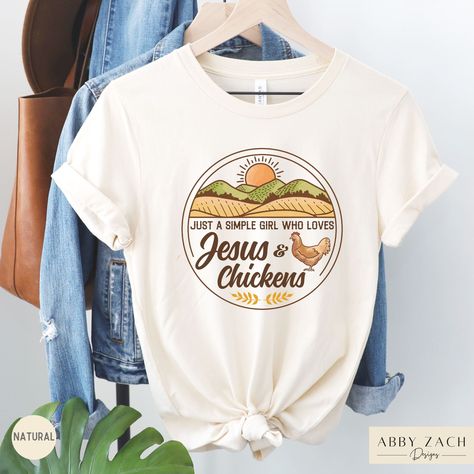 Jesus and Chickens T-shirt, Chicken Lover Shirt, Gift for Chicken Owner, Chicken Whisperer, Country Life, Christian Shirts, Raising Hens - Etsy Radiohead Shirt, Chicken Owner, Chicken Shirt, Chicken Tshirts, Girls Ask, Chicken Shirts, Funny Shirts Women, Chicken Lovers, Country Shirts