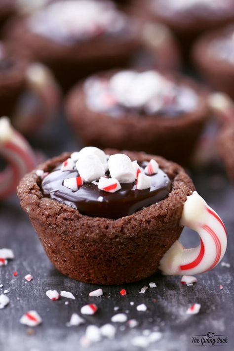 Peppermint Hot Chocolate Cookie Cups Recipe Hot Chocolate Cookie Cups Recipe, Hot Chocolate Cookie Cups, Hot Chocolate Cookie, Chocolate Cookie Cups, Hot Chocolate Cookies Cups, Peppermint Cookie, Cookie Cups Recipe, Hot Cocoa Cookies, Peppermint Hot Cocoa