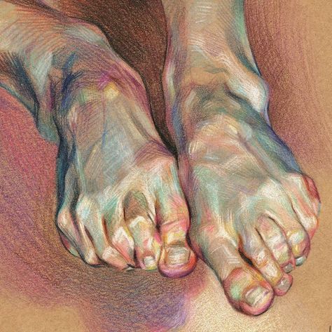 Wanjin Gim, Colored Drawings, Feet Drawing, Drawing Eyes, Drawing Studies, Colored Pencil Drawing, A Level Art, Ap Art, Dessin Adorable