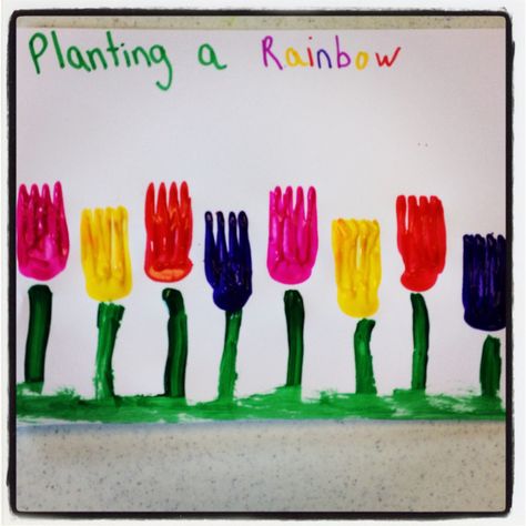 Plant Week Preschool, Planting A Rainbow Book Activities, Planting A Rainbow Activities Preschool, Spring Theme Preschool Activities, Preschool Plants, Preschool Flowers, Rainbow Crafts Preschool, Rainbow Lessons, Planting A Rainbow