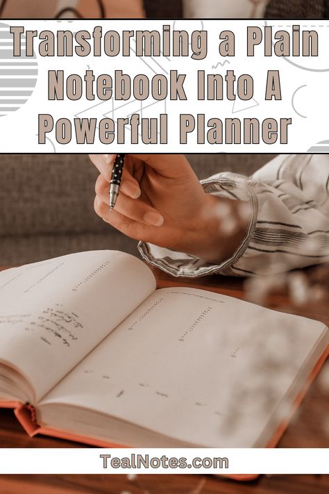 Turn Notebook Into Planner, Notebook Into Planner, Diy Daily Planner Notebook Ideas, Using A Planner Effectively, Plan Notebook Ideas, Creating A Planner, Planner Diy Notebook, Diy Planner Notebook Layout Free Printables, Diy Planner Notebook Layout Ideas