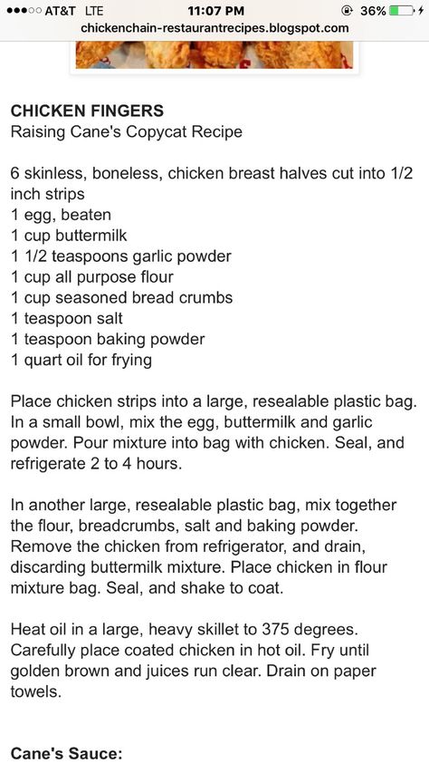 Raising Cain 's chicken Canes Recipe Chicken Fingers, Homemade Raising Canes Chicken, How To Make Raising Canes Chicken, How To Make Cains Sauce, Canes Sauce Recipe Chicken Fingers, Rasing Canes Chicken Tenders Recipe, Raising Cains Chicken Recipe, Raising Cains Sauce Recipe, How To Make Canes Chicken