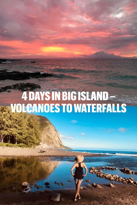 4 Day Big Island Itinerary, Big Island Itinerary, Big Island Volcano, Hawaiian Travel, Pocket Compass, Pacific Islands, The Big Island, Hawaiian Islands, Big Island