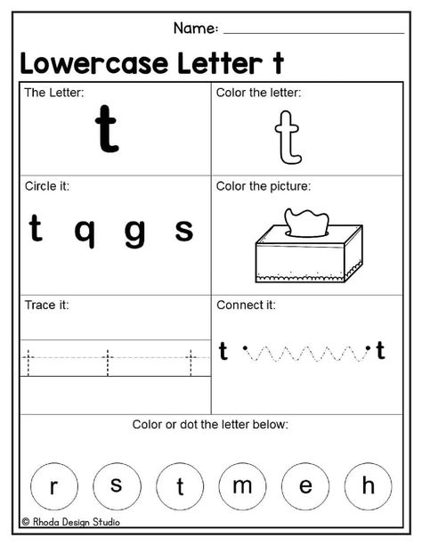 Letter T Coloring Pages Letter T Worksheets For Kindergarten, Letter T Worksheets Kindergarten, Letter T Worksheet, Letter T Activities, Free Kindergarten Printables, Alphabet Activity, Learning Board, Crafts Preschool, Tracing Letters