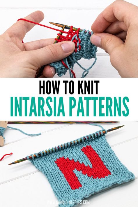 Knit Intarsia, Knitting 101, Intarsia Knitting, Knitting Hacks, Intarsia Patterns, Knitting Help, Knitting Stitches Tutorial, Knitting Basics, Video Tips