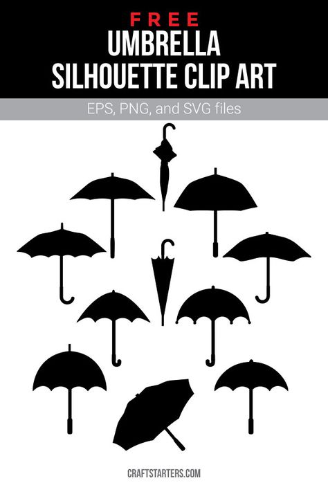 Umbrella Silhouette Art, Umbrella Svg Free, Umbrella Silhouette, Free Board Games, Painting Techniques Art, Art Umbrella, Silhouette Family, London Theme, Owl Clip Art