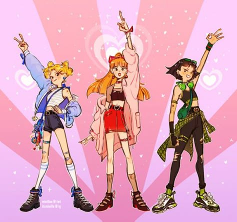 Powerpuff Girls Fanart, Arte Do Kawaii, 그림 낙서, Ppg And Rrb, Art Mignon, Powerpuff Girl, Power Puff, Puff Girl, 인물 드로잉