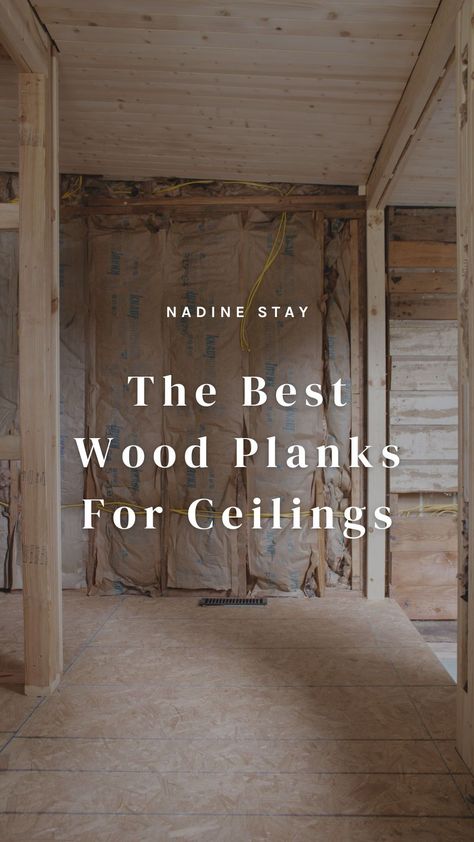 Laundry Room Ceiling, Wood Planks For Walls, Cheap Ceiling Ideas, Exposed Wood Ceilings, Plywood Ceiling, Wood Plank Ceiling, Ceiling Options, Barrel Ceiling, Shiplap Ceiling