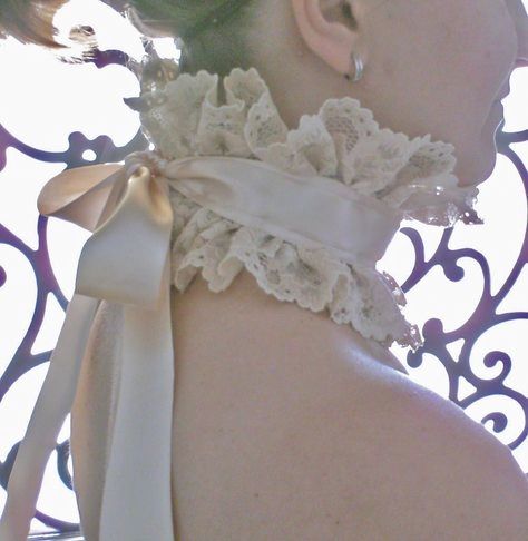 Couture Dior, Lace Choker, Frou Frou, Neck Piece, Lace Collar, Neck Ruffle, Vintage Fabrics, Collar And Cuff, Costume Design