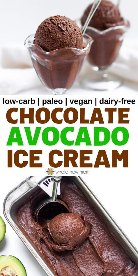 Avocado Ice Cream Vegan, Avocado Dessert Recipes, Chocolate Avocado Ice Cream, Paleo Ice Cream, Cheesecake Vegan, Avocado Dessert, Avocado Ice Cream, Ice Cream Chocolate, Low Carb Ice Cream