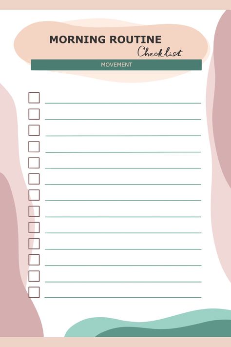 Morning Checklist Template, Daily Routine Checklist Template, Morning Routine To Do List, Blank Morning Routine Printable, Daily Routine Schedule Planner, Routine Printables Free, Morning Routine Planner Free Printables, Morning Routine Checklist Template, Daily Routine Checklist Free Printable