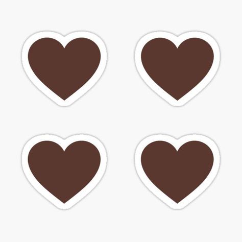 4 aesthetic brown colored hearts sticker pack on RedBubble Brown Heart Sticker, 4 Aesthetic, Brown Heart, Aesthetic Brown, Heart Stickers, Sticker Pack, For Sale