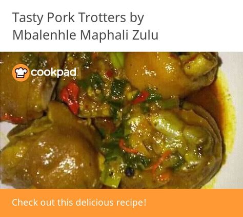 Pork Trotters Recipe, Pork Trotters, Trotters Recipe, Curry Pork, Minestrone Soup, Yellow Pepper, Minestrone, Winter Warmers, Zulu