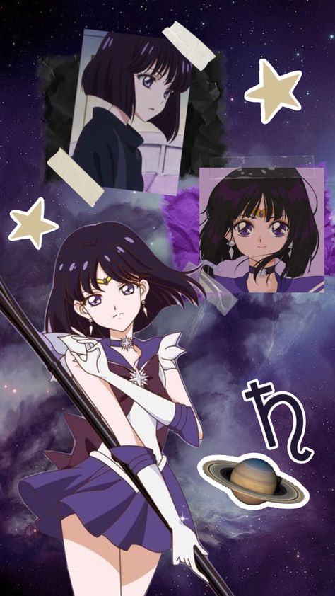 Saturn Aesthetic Wallpaper, Sailor Saturn Aesthetic, Sailor Moon Pfp, Saturn Aesthetic, Jupiter Wallpaper, Sailor Saturn Crystal, Moon Pfp, Arte Sailor Moon, Sailor Moon Stars