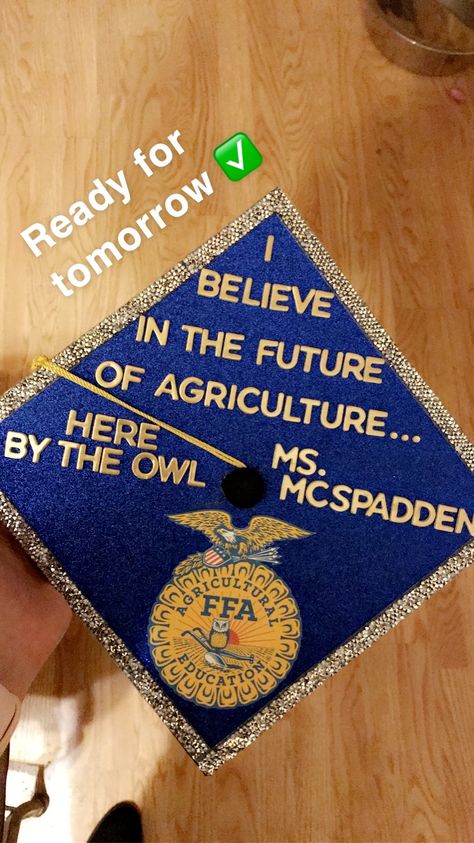 Graduating ag Ed this weekend...excited to become a teacher and FFA Advisor! Ffa Classroom Ideas, So God Made An Ag Teacher, Ag Teacher Graduation Cap, Ag Teacher Gifts, Ag Graduation Cap, Agriculture Graduation Cap Ideas, Agriculture Graduation Cap, Ag Teacher Aesthetic, Ffa Bulletin Boards Ideas High Schools