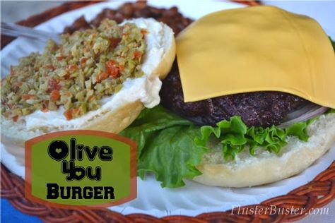 Olive Burger Recipe, Olive Burger, Easy Burgers, Burger Seasoning, Burger Night, Beef Patties, Ground Sirloin, Hamburger Meat Recipes, Gourmet Burgers