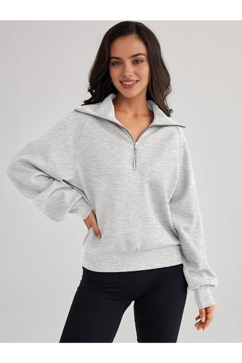 Quarter zip sweater outfit