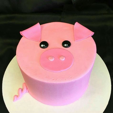 Cute Pig Pictures, Piggy Cake, Pig Birthday Cakes, Animal Birthday Cakes, Peppa Pig Cake, Pig Pictures, Cake Templates, Pig Cake, 2 Birthday Cake