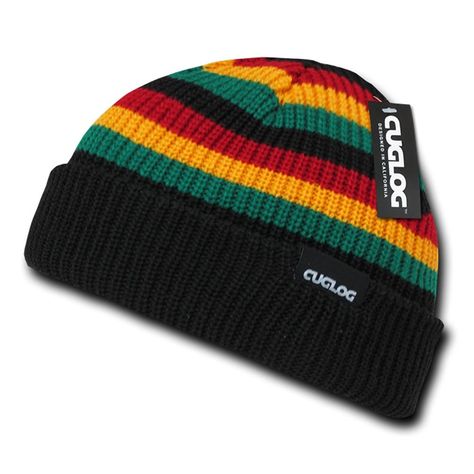 Rasta Inspired Striped Short Cuffed Beanie by Cuglog (Rasta Color) - CQ11CDP14HP - Hats & Caps, Men's Hats & Caps, Skullies & Beanies  #capsformen #menscaps #hatsformen #mensoutfits #menstyle #Skullies & Beanieshats Jamaican Clothing, Black Kelly, Rasta Colors, Sailor Stripes, Striped Beanies, Beanie Style, Cuffed Beanie, Fishing Hat, Winter Cap